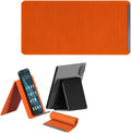 Eadwe Portable Foldable Silicone Aluminum Phone Holder, 2026 New Adjustable Phone Stand for Desk, Airplane Phone Holder for Tablet Laptop Desk Travel Non-Slip Bed Office Treadmill (Orange*2)
