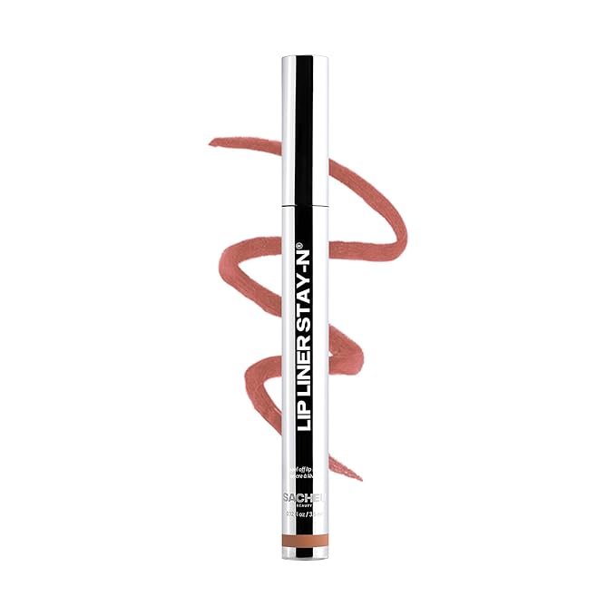 Sacheu Lip Liner STAY-N Peel Off Lip Stain — Long Lasting Waterproof Lip Tint with Hyaluronic Acid & Vitamin E — Transfer Proof Matte Finish, Vegan & Cruelty-Free (Deep Bundle)