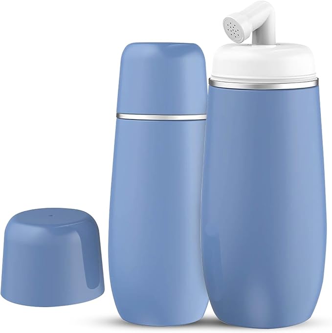 Portable Bidet for Travel - Friendly Handheld Personal - Peri Bottle - with 400ml Capacity, Convenient & Leakproof Design for Personal Hygiene Cleaning - Portable Bidet for Women and Men. (Blue)