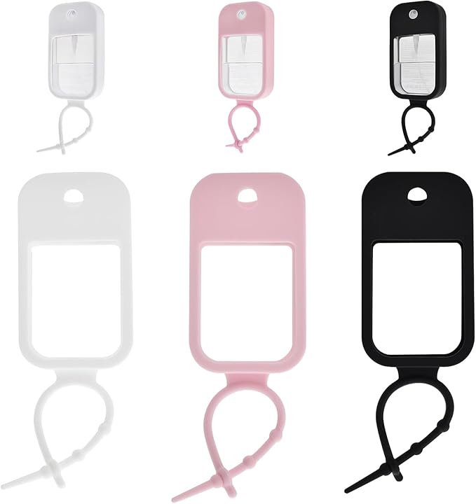 3Pcs Silicone Case for Touchland Hand Sanitizer Spray Protective Case with Keychain, Travel Size Hand Sanitizer