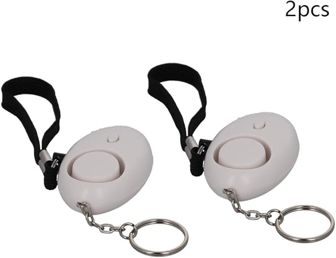 Othmro Safe Sound Personal Alarm 2 Pack 120DB Personal Security Alarm Keychain with LED Lights, Emergency Safety Alarm for Women, Men, Children, Elderly White