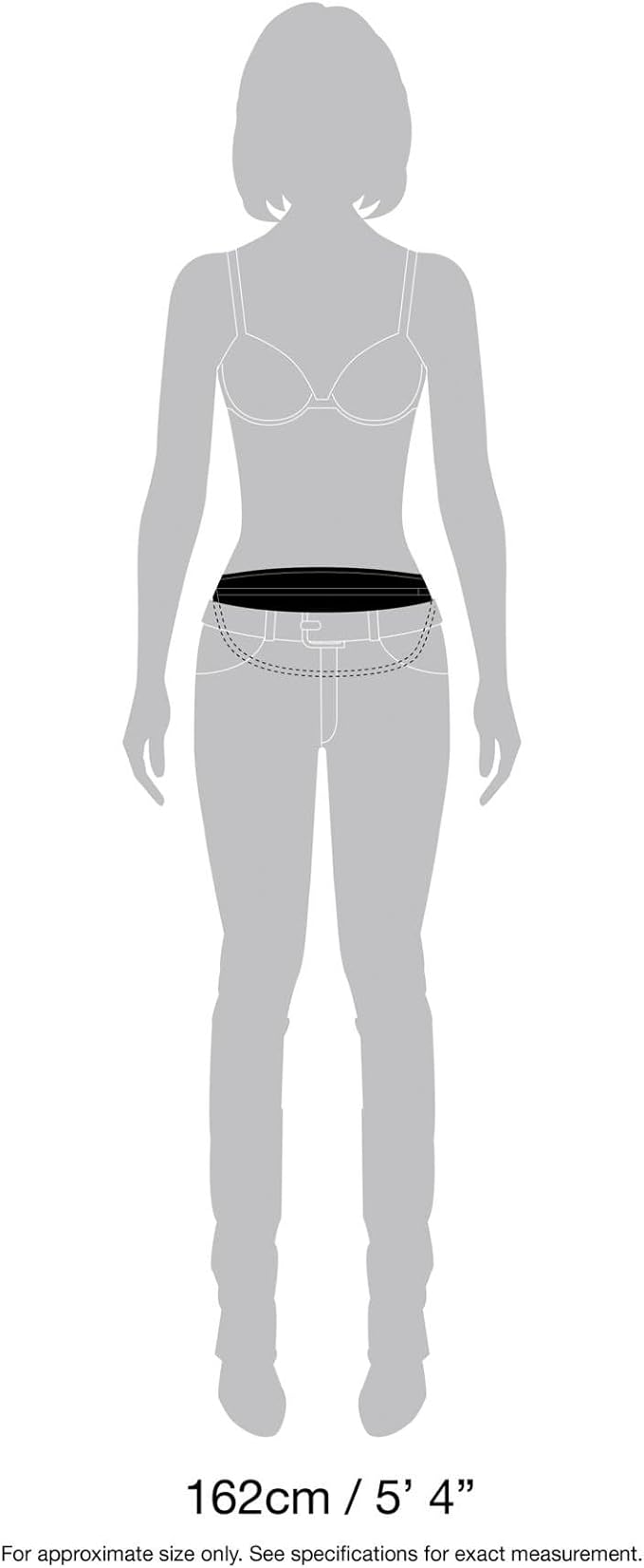 Pacsafe Coversafe S100 Anti-Theft Secret Waist Band Pouch, Black