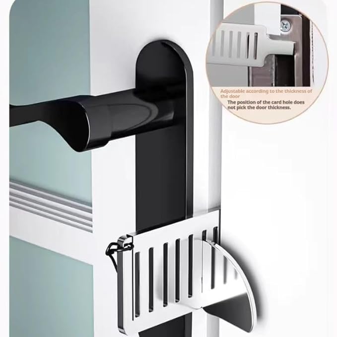 Door Stopper Hotel Portable Door Stopper Girls Safety – Top Door Anti-Wolf Blocking, Door Anti-Locking, Anti-Theft Home Alone Door Stopper