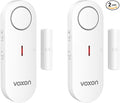 VOXON Door Alarms for Kids Safety - Window Alarms for Personal Home Security - 2 in 1 Chime/Alarm | 3-Level Volume Control - Burglar Door Sensor Alarm for Pool House Rooms Garage RVs - 2 Pack