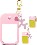 Silicone Case for Touchland Hand Sanitizer Spray with Keychain, Compatible with Power Mist & Glow Mist 1 FL Oz/30ML for Touchland Case, Hand Sanitizer Accessory-Pink
