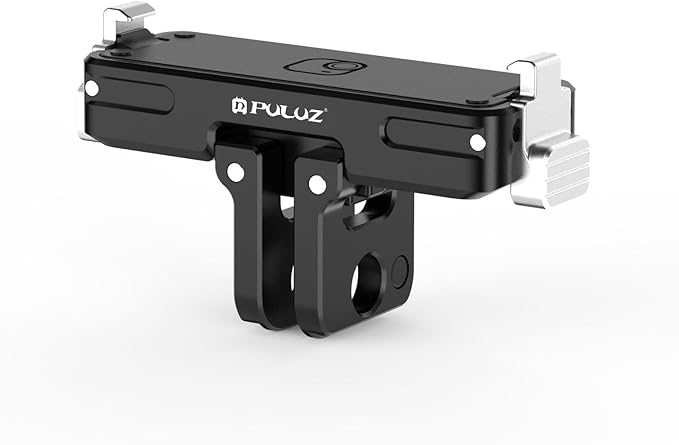 PULUZ Quick Release Mount for Insta360 GO Ultra,Magnetic Aluminum Alloy Foldable 2-Prong and 1/4 Thread Expansion Stand Fixed Holder Base Bracket for Insta360 GO Ultra Camera