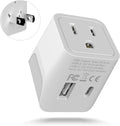 Ceptics Japan, Philippines Travel Adapter Plug with Dual USB - Usa Input - Type A - Ultra Compact (CTU-6) - Perfect for Cell Phones, Laptops, Camera Chargers