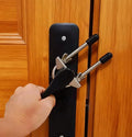 Portable Door Lock for Travel, Heavy Duty Security Lock for Outward Opening Doors, Adjustable Stainless Steel Safety Device for Hotel Room/Home/Apartmen