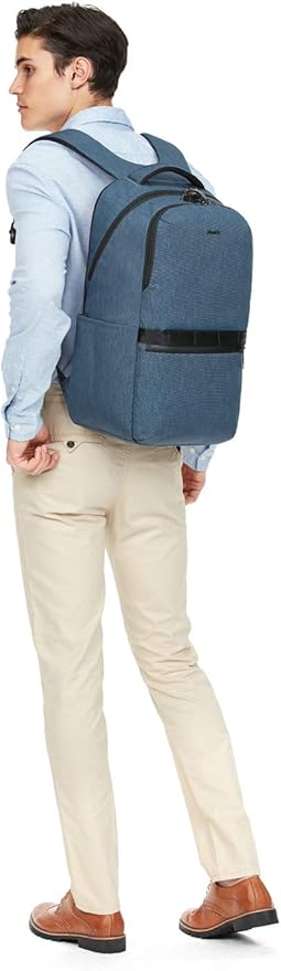 Pacsafe Metrosafe X Anti Theft 25L Backpack - With Padded 15" Laptop Sleeve, Dark Denim (30645646)