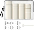 5 Pack Brief and Fashion Travel Bottles TSA Approved, BPA Free Travel Size Containers Refillable Squeeze Bottles for Cosmetic Shampoo Cream Conditioner … (Ancient Nordic Antique White)