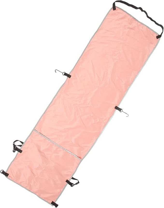 Ergonomic Airplane Footrest Hammock Cover Adjustable Travel Footrest for Improved Sitting Position on Planes Buses and Outdoor Seating (Pink)