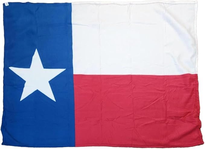 Wolf Essentials Cozy-Soft Microfleece Travel Blanket, 50x60 Inch, Lightweight, Compact, Perfect for Airplane and Car, Texas Flag