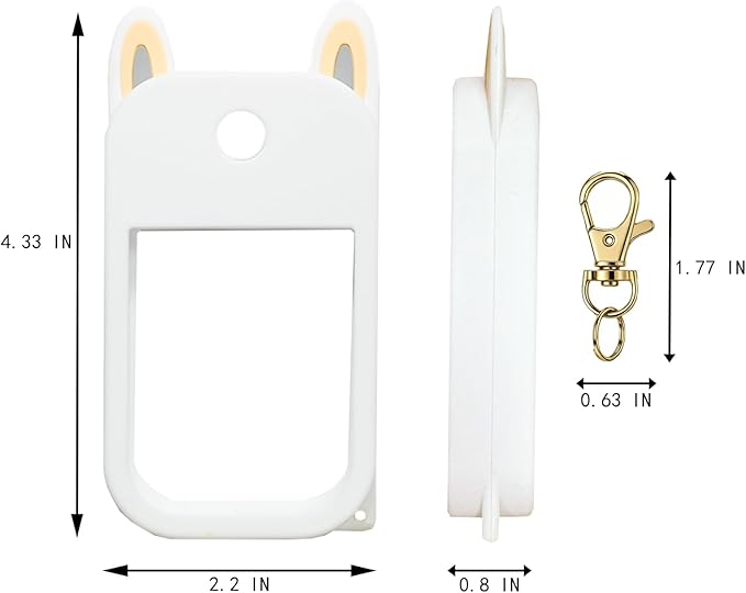 Silicone Case Compatible with Hand Sanitizer Spray, Protective Case with Keychain for Power Mist (Fit for 1 FL OZ), Hand Sanitizer Spray Accessory
