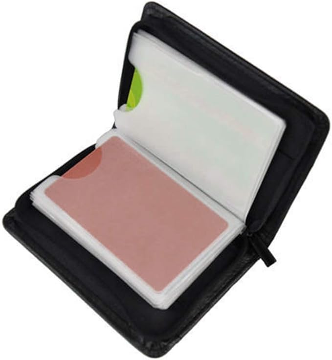 Credit Card Holder Wallet RFID Blocking Leather Wallet for Men and Women with Zipper, Huge Storage Capacity