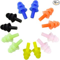 Honbay 6Pairs Reusable Silicone Swimming Earplugs Soft and Flexible Ear Plugs for Swimming, Learning, Hearing Protection, Concerts, Airplanes, Shooting, etc