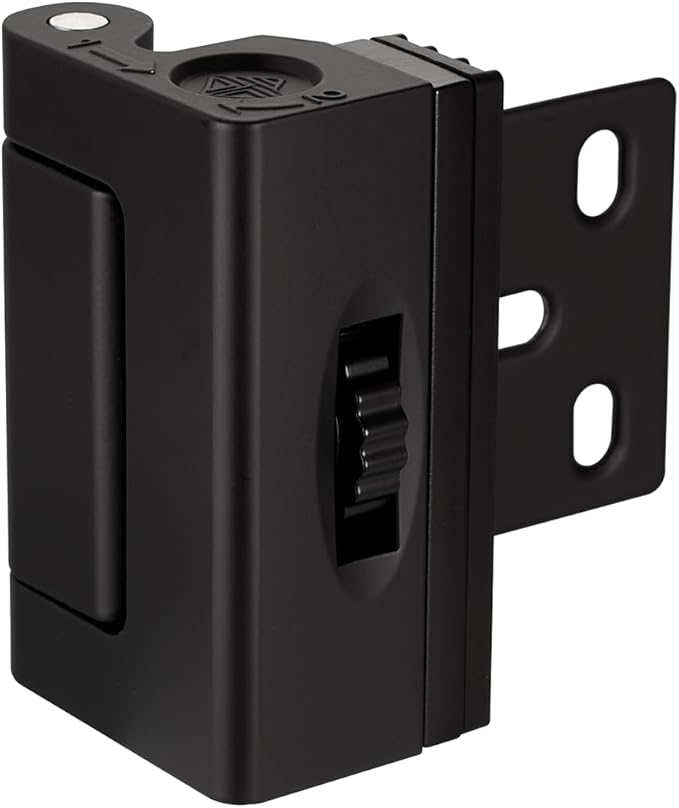 INIRET Adjustable Home Security Door Reinforcement Lock，Heavy Duty Zinc Alloy Door Lock,Childproof Safety Door Lock，Security Device for Enhanced Safety,Prevents Unauthorized Entry (1, Black)