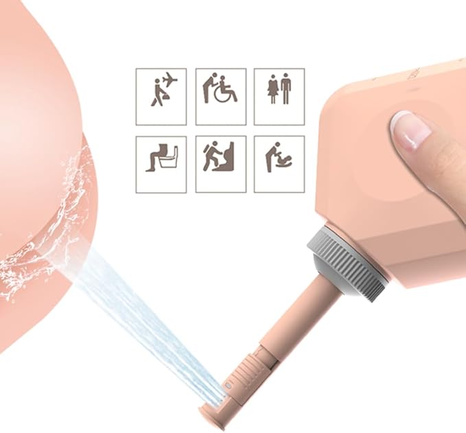 Portable Bidet for Travel, Handheld Toilet Bidet Sprayer for Toilet, 240ml High Pressure Bidet Sprayer 360° Rotating Nozzle for Women & Children Camping