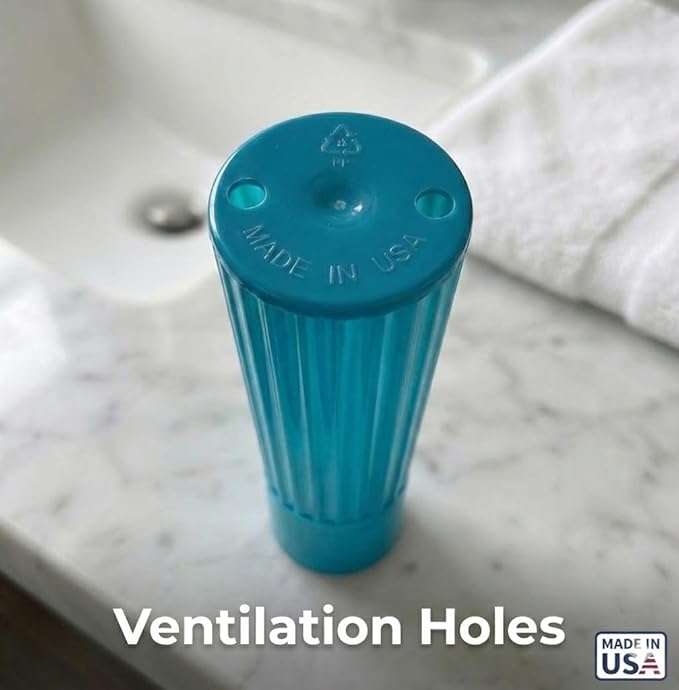 American Comb Toothbrush Holder - Blue, Made in USA, with Ventilation Holes, for Toothbrush Covers, Toothbrush Holder, Toothbrush Soft, Durable Design, Hygienic Bathroom Accessory