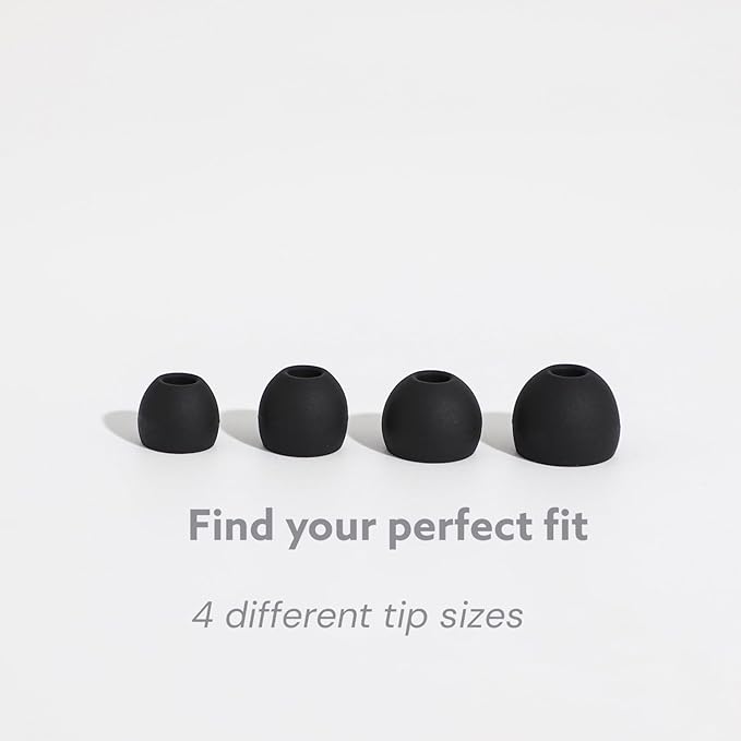 Ear Plugs for Sleeping 23dB Noise Reduction for Concerts, Focus, Travel Soft Reusable Silicone Ear Plugs for Side Sleepers with 4 Ear Tips Case Black