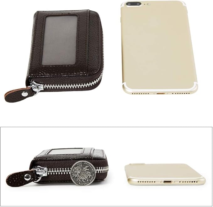 Women's RFID Blocking 12 Slots Credit Card Holder Leather Accordion Wallet