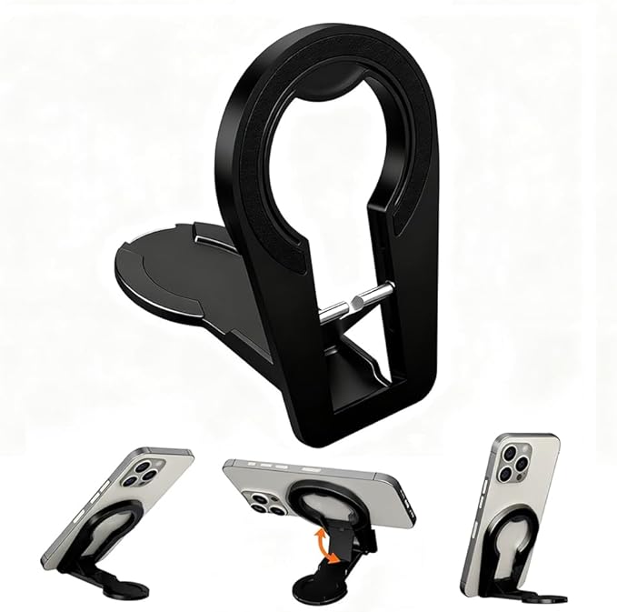 JZD Magnetic Phone Stand, Adjustable Tilt & Height with Strong Metal Base