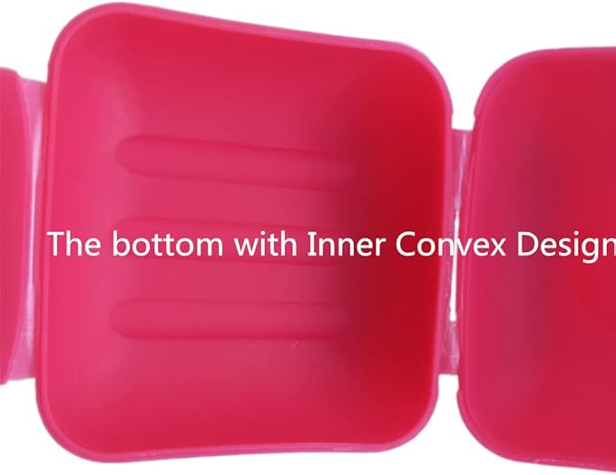 Portable Travel Soap Container Case Box Holder with Lid, Plastic Soap Dish Organizer for Bathroom Home Outdoor Hiking Camping (4 Pack)