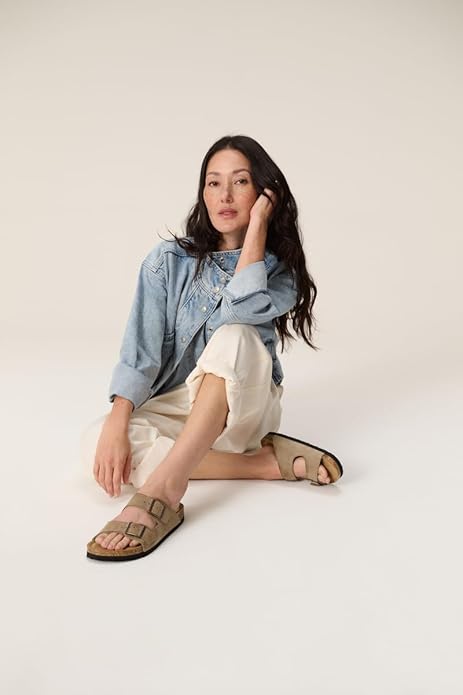 Project Cloud 100% Genuine Leather Flat Sandals For Women 2026 Cork Footbed Womens Sandals with Memory Foam and arch support Vacation Essentials Slides for Women Footwear (Venita)