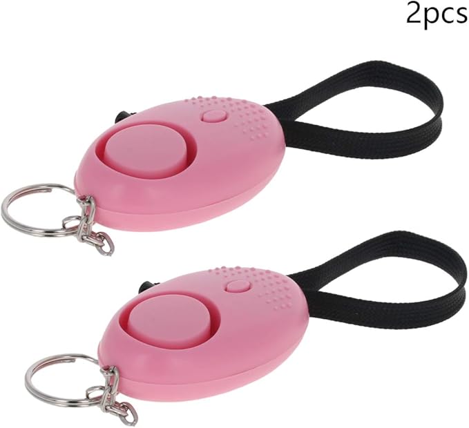 Othmro 2 Pack 120DB Personal Alarm with LED Lights, Emergency Safety Alarm for Women, Men, Children, Elderly Pink
