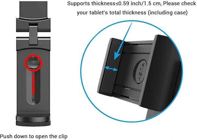 Airplane Tablet Holder Mount, Travel Essential Handsfree Tablet Stand for Flying with Multi-Directional 360 Degree Rotation, Compatible with iPad/Galaxy Tabs (Only Fits 7–11" Tablets)