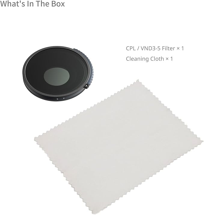 SmallRig 2-in-1 CPL/VND 3-5 Filter for DJI Action 6, Adjustable ND8-ND32 & Polarizer, Action 6 Accessories for Outdoor & Action Video