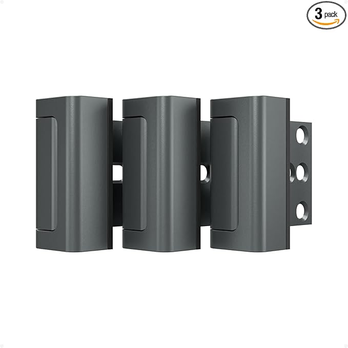 Greatalent 3Pack Home Security Door Reinforcement Lock Childproof, Door Locks for Kids Safety, Door Lock Latch Stopper for Front Door Inside Top of Door, Aluminum Construction Finish