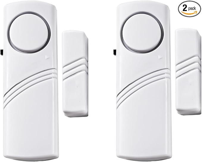 2 Pack Door Window Alarm,Home Magnetic Sensor Alarm,Home Security System Alert, Door Sensor Alert for Kids Safety Toddler, House, Office