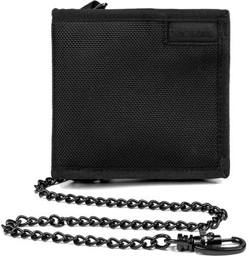 Pacsafe Rfidsafe Z100 Rfid Blocking Bi-fold Black Travel Wallet, Black