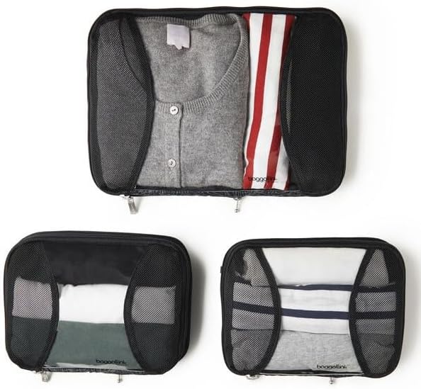 Baggallini Compression Cube 3-piece set - Lightweight Compression Packing Cubes for Travel