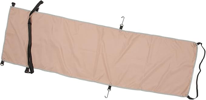 Ergonomic Airplane Footrest Hammock Cover Adjustable Travel Footrest for Improved Sitting Position on Planes Buses and Outdoor Seating (Khaki)