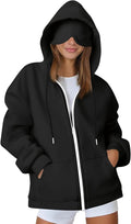 Travel Hoodie for Women Mens with Built In Eye Mask Hidden Pockets Airplane Travel Zip Up Outfits