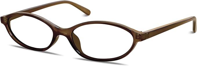 GUVIVI Retro Oval Sunglasses for Women Chic Cat Eye 90s Sunnies Lightweight Narrow Shades Trendy UV protection Sun Glasses