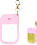 Hand Sanitizer Spray Case Compatible with Touchland Power Mist 1 oz – Silicone Case with Keychain for Touch Land Mist 1 fl oz（30 ml）, Hydrating Hand Sanitizer Accessory for 1 fl oz (Pink, 1 Pack)