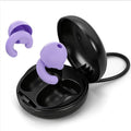 Ultra-Soft Noise Cancelling Ear Plugs, Reusable Silicone for Sleep Concerts Travel Office,33dB (NRR),Ergonomic Integrated Design Fit for Small Ear Canals Noise Sensitivity (Purple, 1 Pair)