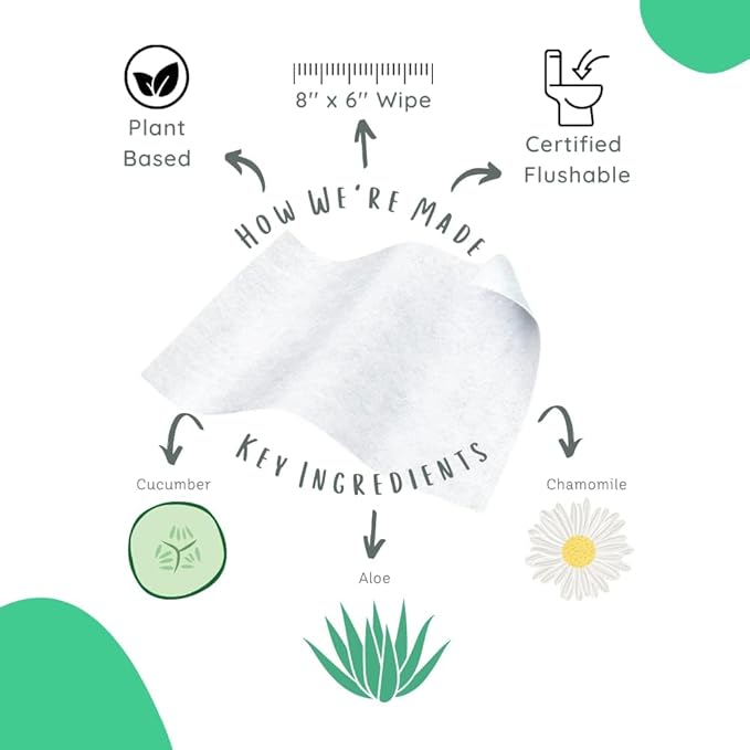 Stall Mates - Flushable Wipes, Individually Wrapped, Travel Friendly, Unscented with Cucumber, Vitamin-E & Aloe (90 on-the-go singles) BULK PACK