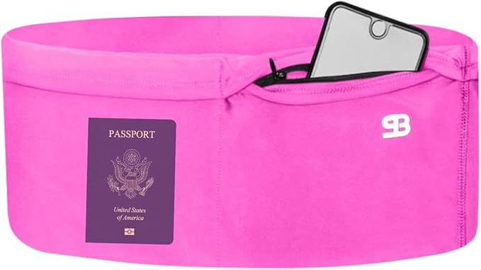 StashBandz Running Belt for Women & Men – No-Bounce Fanny Pack with 4 Secure Pockets & Zipper for Phone, Money & Essentials – Flip Belt Style Design for Running, Travel & Everyday Use