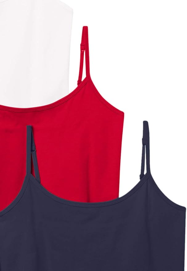 Amazon Essentials Women's Slim-Fit Camisole for Layering and Everyday Wear, Pack of 4
