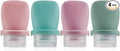 1oz Travel Bottles for Toiletries, Silicone Leak-Proof TSA Approved Travel Size Containers (4-Pack) - Reusable Refillable Bottles for Shampoo, Body Wash, Lotion