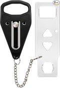 Portable Door Lock 2-Pack – Extra Lock for Home, Hotel & Apartment, Prevent Unauthorized Entry, Enhance Privacy & Safety While Traveling, Protect Family Security (1 Black)