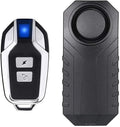 Bike Burglar Alarm Anti Theft, Wireless Motorcycle Vibration Triggered Sensing Alarm Horn with Remote Controller & SOS, Waterproof Door Siren for Bicycle E-Bike Scooter