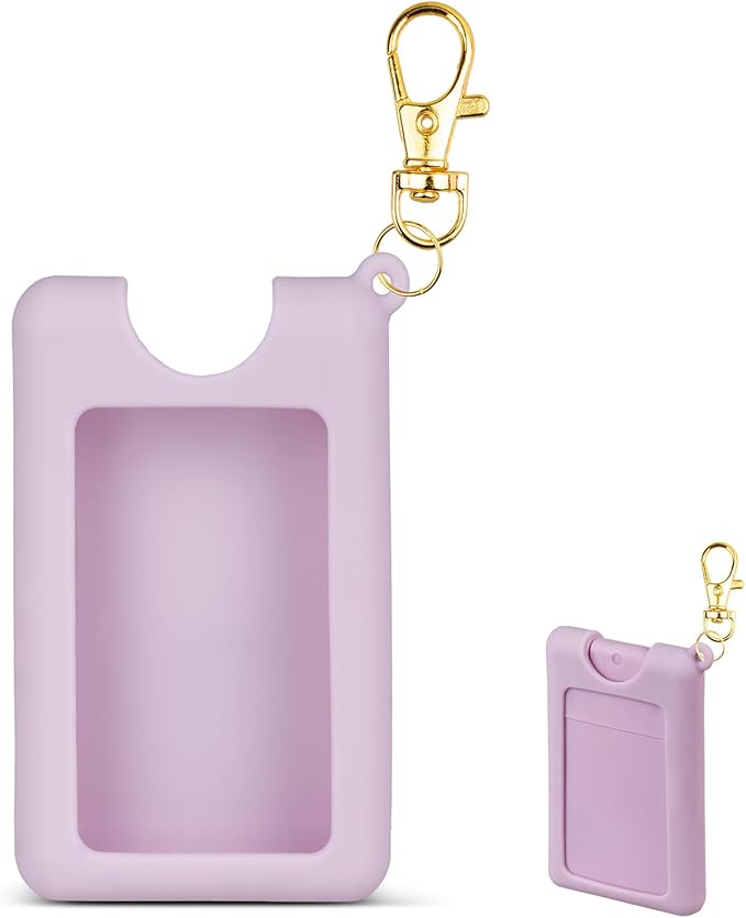 Silicone Case Compatible with Noshinku Pocket Hand Sanitizer, Protective Case with Keychain for Travel Size
