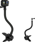 Upgraded Camera Jaws Flex Clamp Mount,11.8 inch Flexible Gooseneck Arm,Compatible for Gopro Hero 13/12/11/10/9/8/7/6/5/4/Max/Fusion,Insta360 one X1/X2/X3/R/RS,Mevo Start,DJI Osmo Pocket3 Action Camera