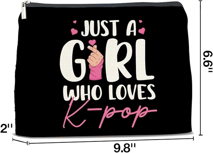 LyoGao K-Pop Gifts for Teen Girls, Kpop Music Lover Makeup Bag Korean Drama Cosmetic Bag for K-Pop Lover Team Music Singer Fan