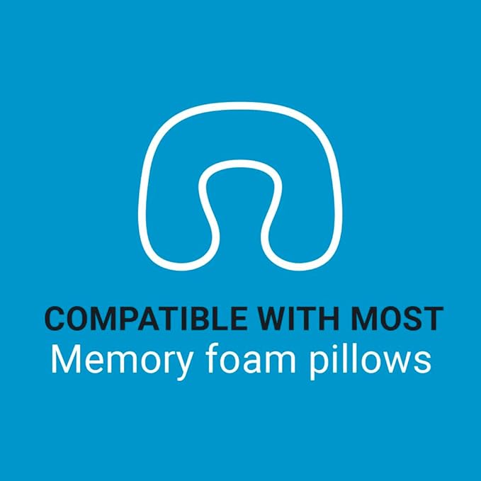 Universal Travel Pillow Packer, Compatible with Most U-Shaped Memory Foam Neck Pillows, Roll to Fit, Perfect for Airplane, Bus, Car, and Train Journey, Travel Essentials, Blue