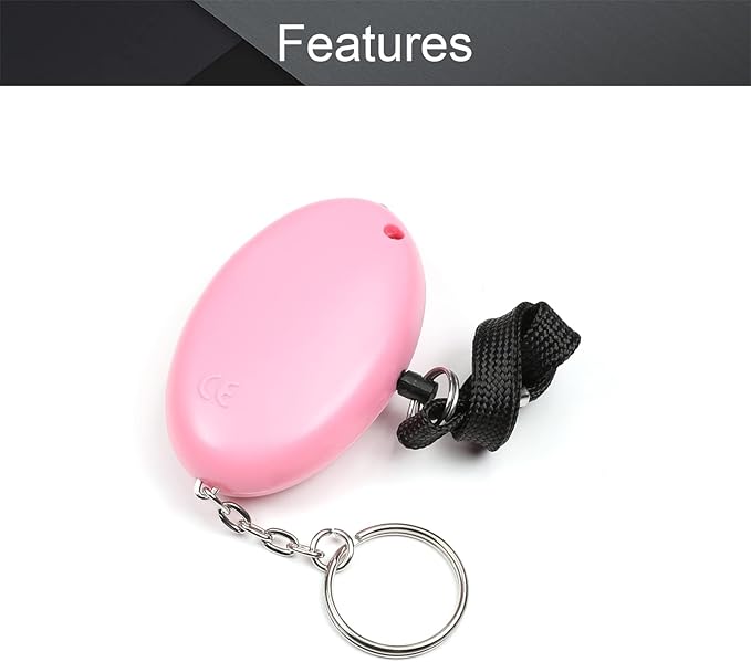 Othmro 2 Pack 120DB Personal Alarm with LED Lights, Emergency Safety Alarm for Women, Men, Children, Elderly Pink
